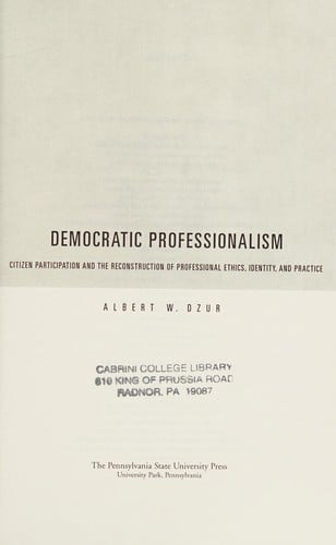 Democratic professionalism