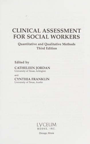 Clinical assessment for social workers