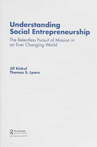 Understanding social entrepreneurship