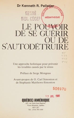 Le pouvoir de se guérir ou de s'autodétruire