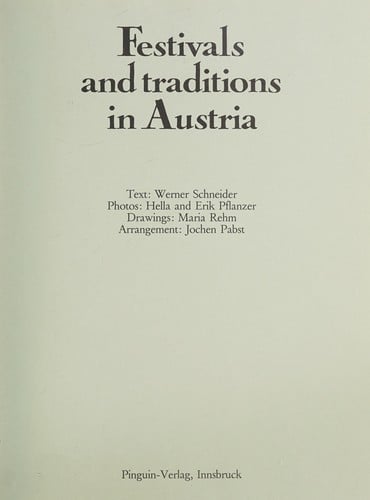Festivals and traditions in Austria
