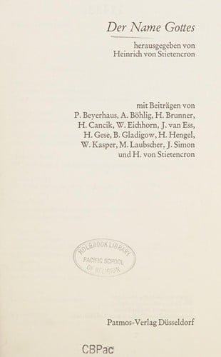 Der Name Gottes