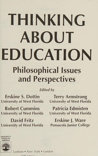 Thinking about education