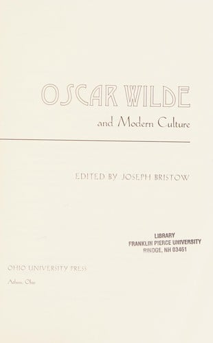 Oscar Wilde and modern culture