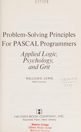 Problem-solving principles for Pascal programmers