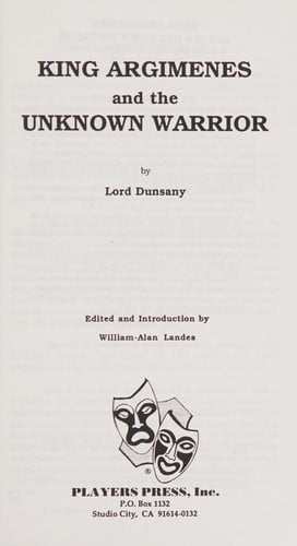 King Argimenes and the unknown warrior