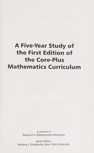 Five-year study of the first edition of the core-plus mathematics curriculum