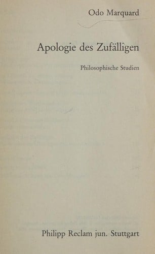 Apologie des Zufälligen
