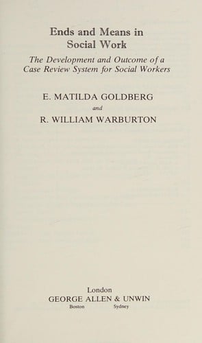 Ends and means in social work