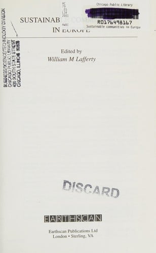 Sustainable communities in Europe