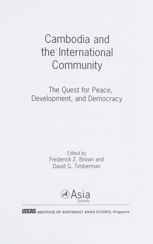 Cambodia and the international community