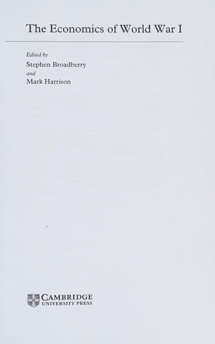 The economics of World War I