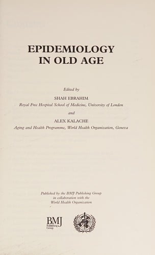 Epidemiology in old age