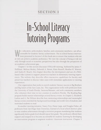 Literacy tutoring that works