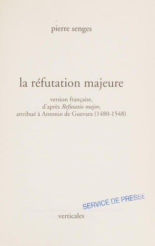La réfutation majeure