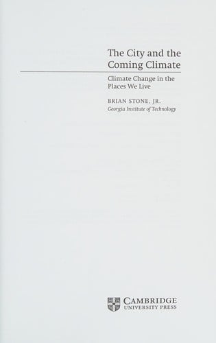 The city and the coming climate