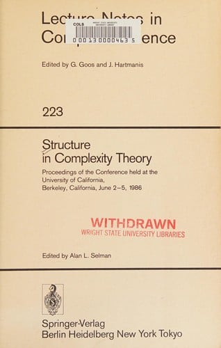 Structure in complexity theory