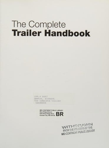 The complete trailer handbook