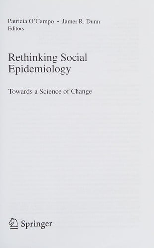Rethinking social epidemiology