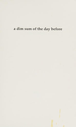 A dim sum of the day before