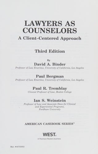 Lawyers as counselors