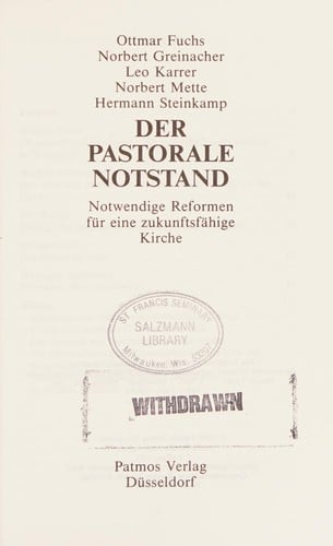 Der Pastorale Notstand