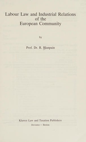 Labour law and industrial relations of the European Community