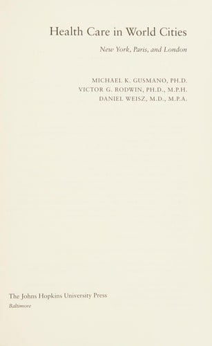 Health care in world cities