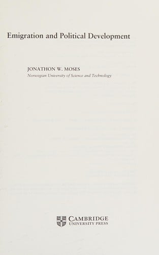 Emigration and political development