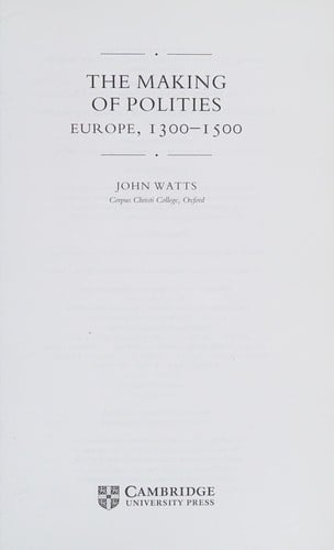 The making of polities