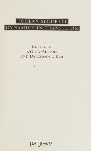 Korean security dynamics in transition