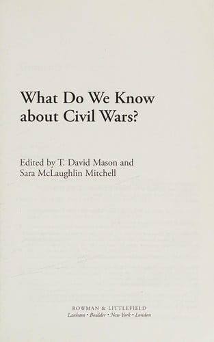 What do we know about civil wars?