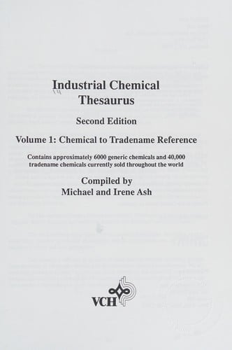 Industrial chemical thesaurus