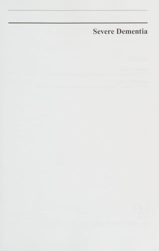Severe dementia