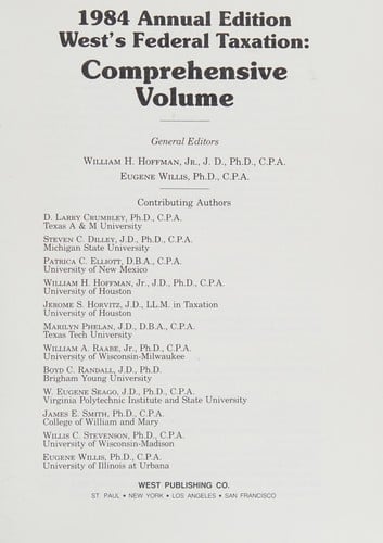 Hoffman Fed Tax Comp 1984