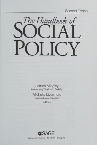 The handbook of social policy