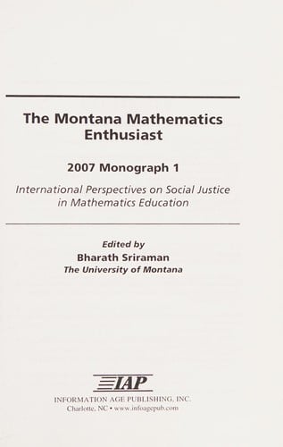 International perspectives on social justice in mathematics education