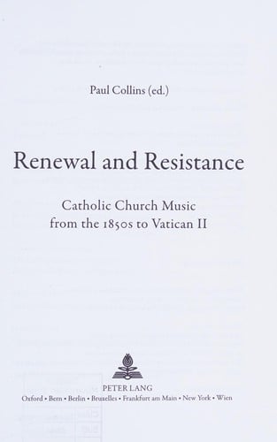 Renewal and resistance