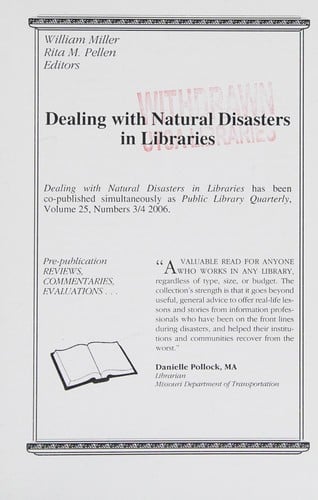 Dealing with natural disasters in libraries