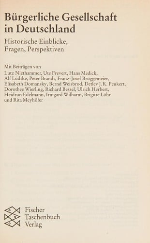 Bürgerliche Gesellschaft in Deutschland