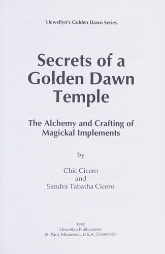 Secrets of a Golden Dawn temple