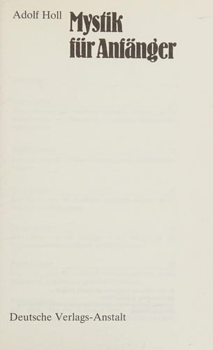 Mystik für Anfänger