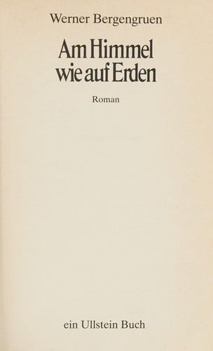 Am Himmel wie auf Erden