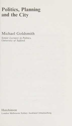 Politics, planning and the city