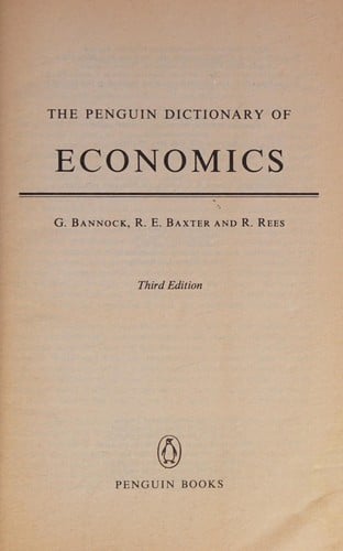 The Penguin dictionary of economics