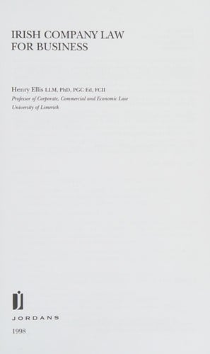Irish Company Law for Business Professionals
