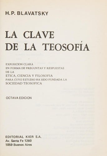 La Clave de La Teosofia