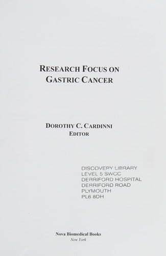 Research focus on gastric cancer