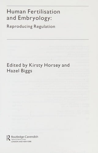 Human fertilisation and embryology