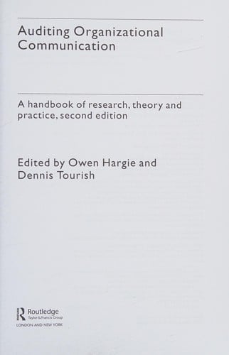 Auditing organizational communication